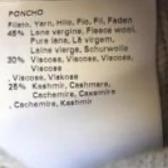 MARINA RINALDI, Beige cashmere/wool blend cableknit wrap Poncho O/S - Picture 4 of 12